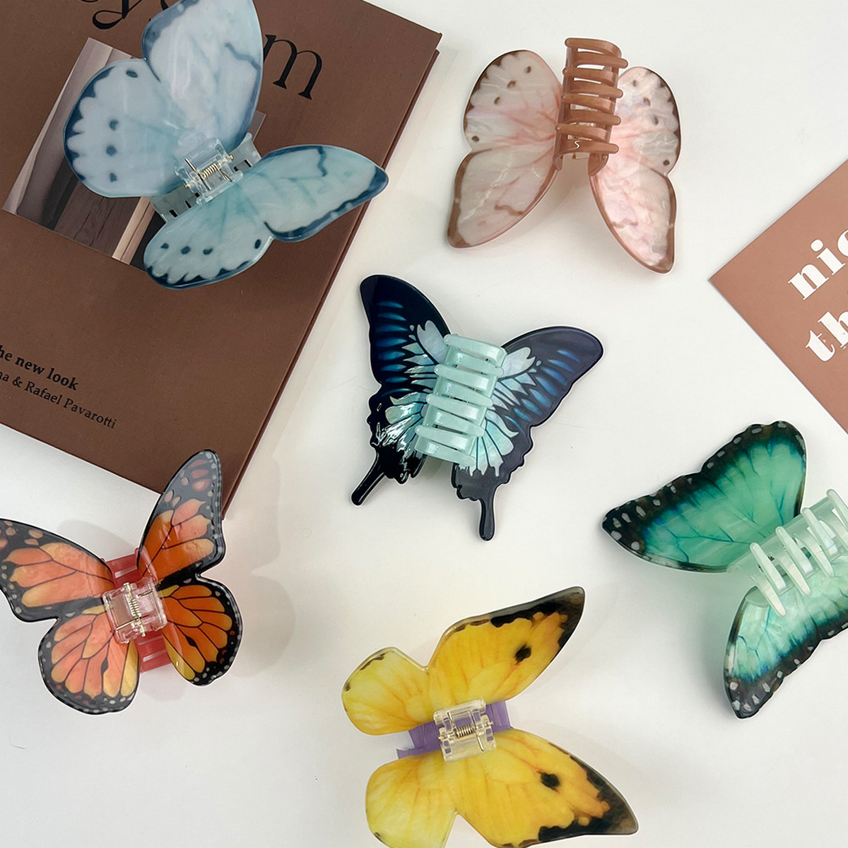 French Butterfly Hair Claw,Elegant Chic Updo Clip