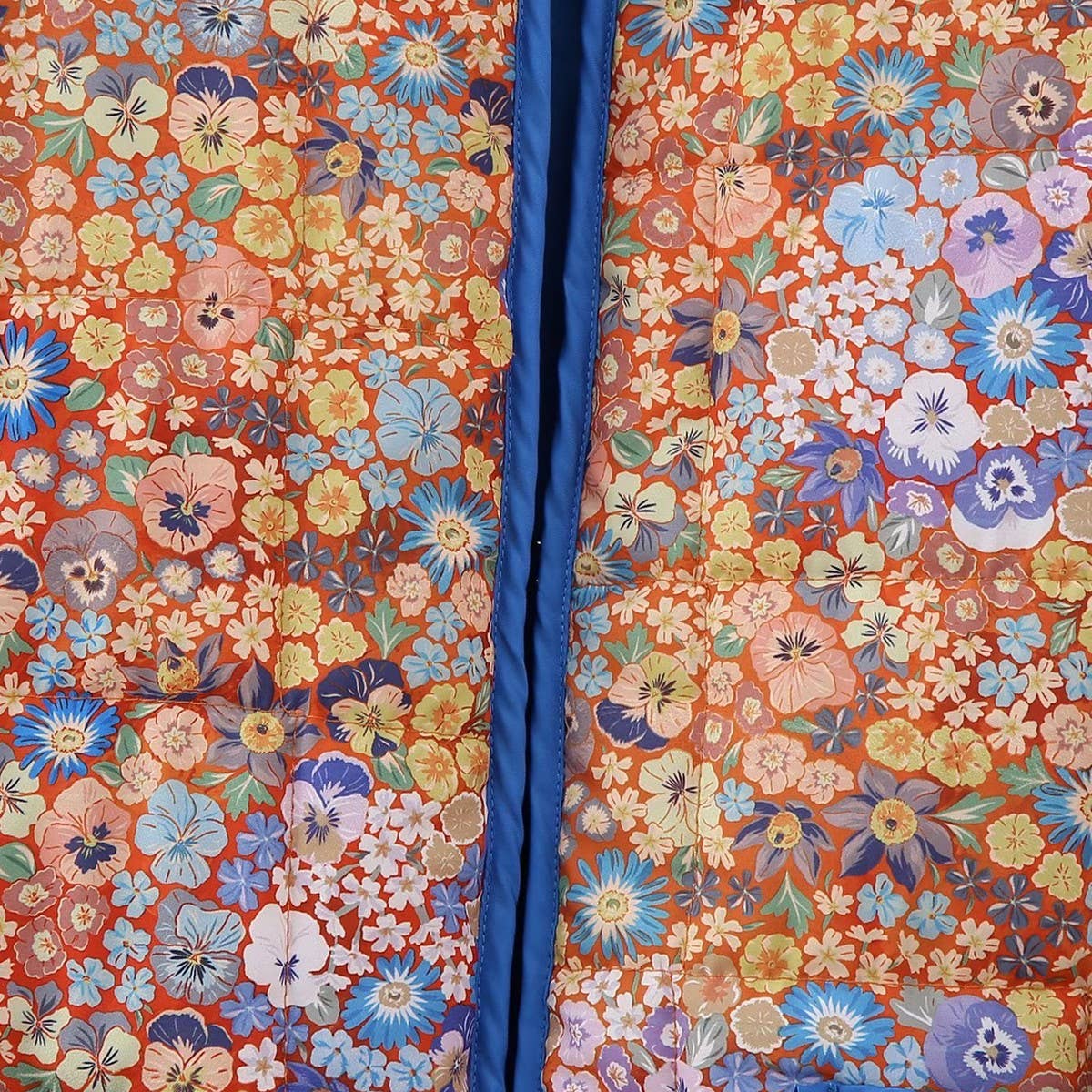 REVERSIBLE FLORAL LOOSE WARM QUILTED JACKETS