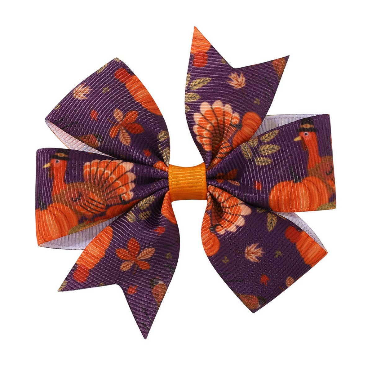 Thanksgiving Turkey Pumpkin Tail Hair Clip