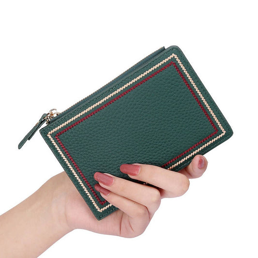 ULTRA -THIN LEATHER FASHION FOLDING PURSE CARD BAG_CWAB3889