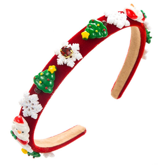 CHRISTMAS FLANNELETTE HAIRBAND WITH FINE EDGE