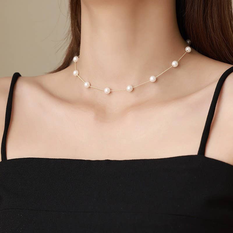 Fashionable Bahak freshwater pearl necklace