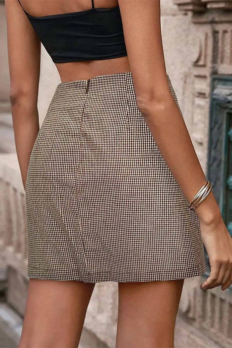 CWBSS0435_SPRING AND SUMMER SEXY PLAID A-LINE SHORT SKIRT