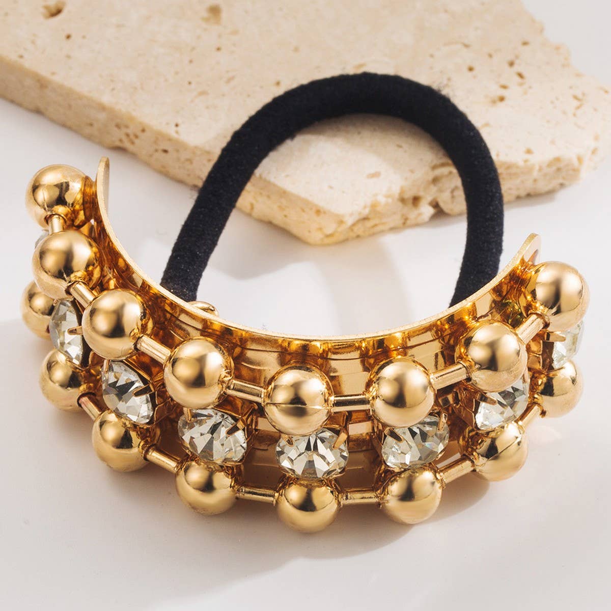 Lucky Clover Metallic Elastic Hair Tie