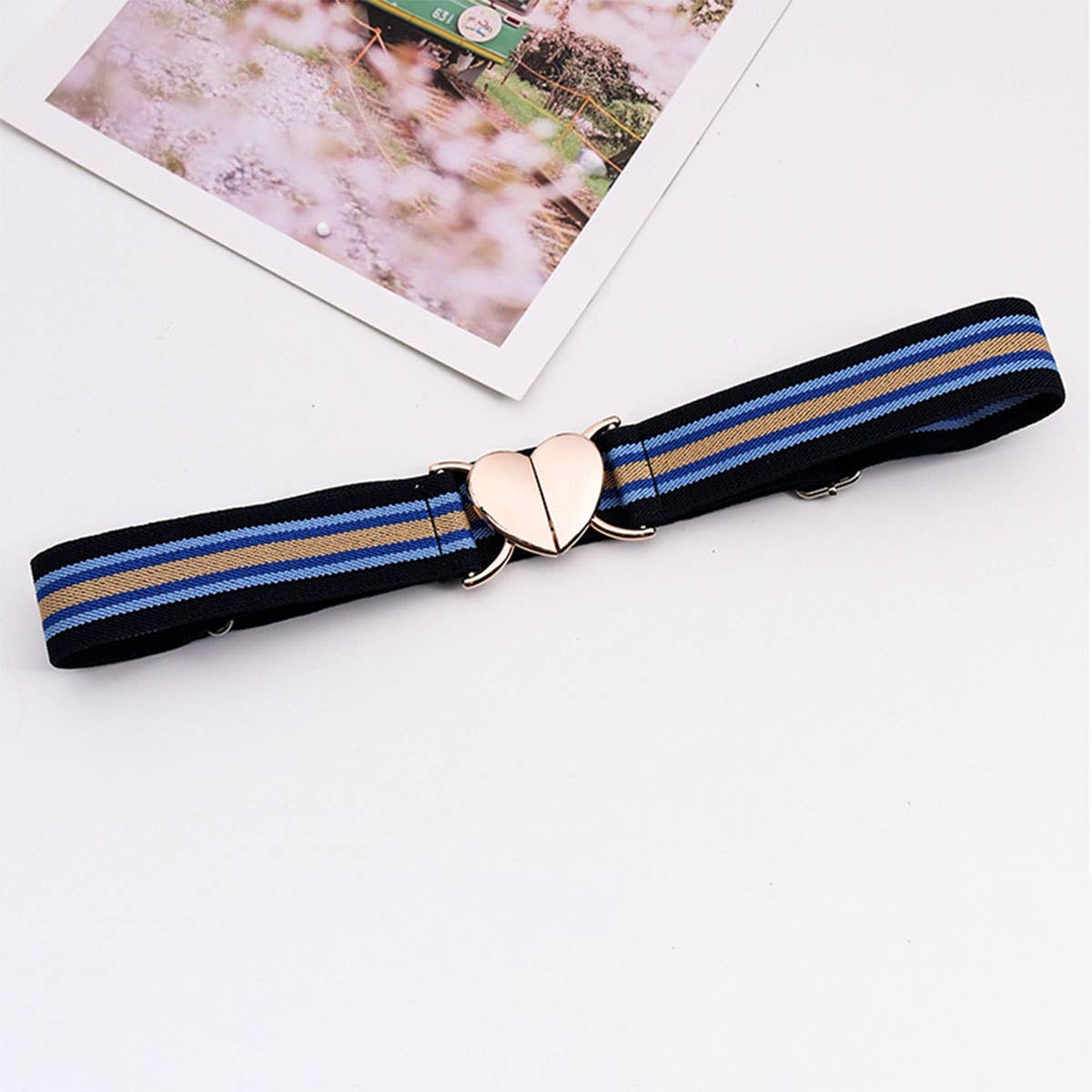 HEART HOOK ELASTIC ADJUSTABLE BRAIDED BELT_CWABE0679