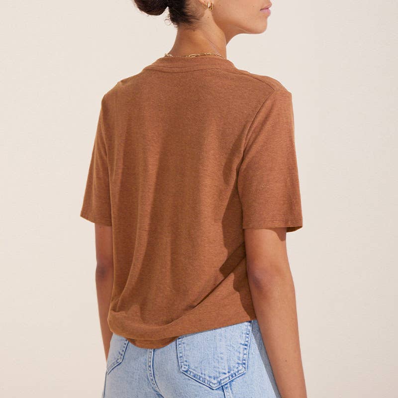 KNITTED LINEN BAMBOO PULLOVER BLOUSE
