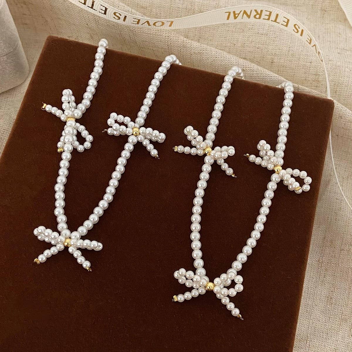 BOWKNOT NECKLACE ALL-MATCH HIGH-END PEARL NECKLACE_CWAJE3084