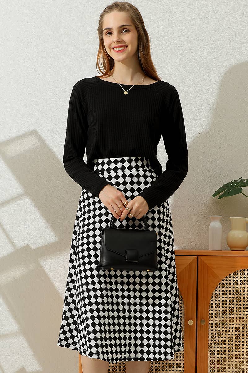 Cwttl1485_Casual Round Neck Loose Fit Long Sleeve Tops