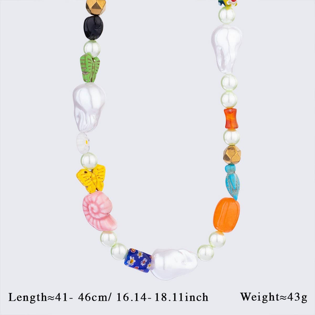 Unique Baroque Turquoise Heart Flower Necklace