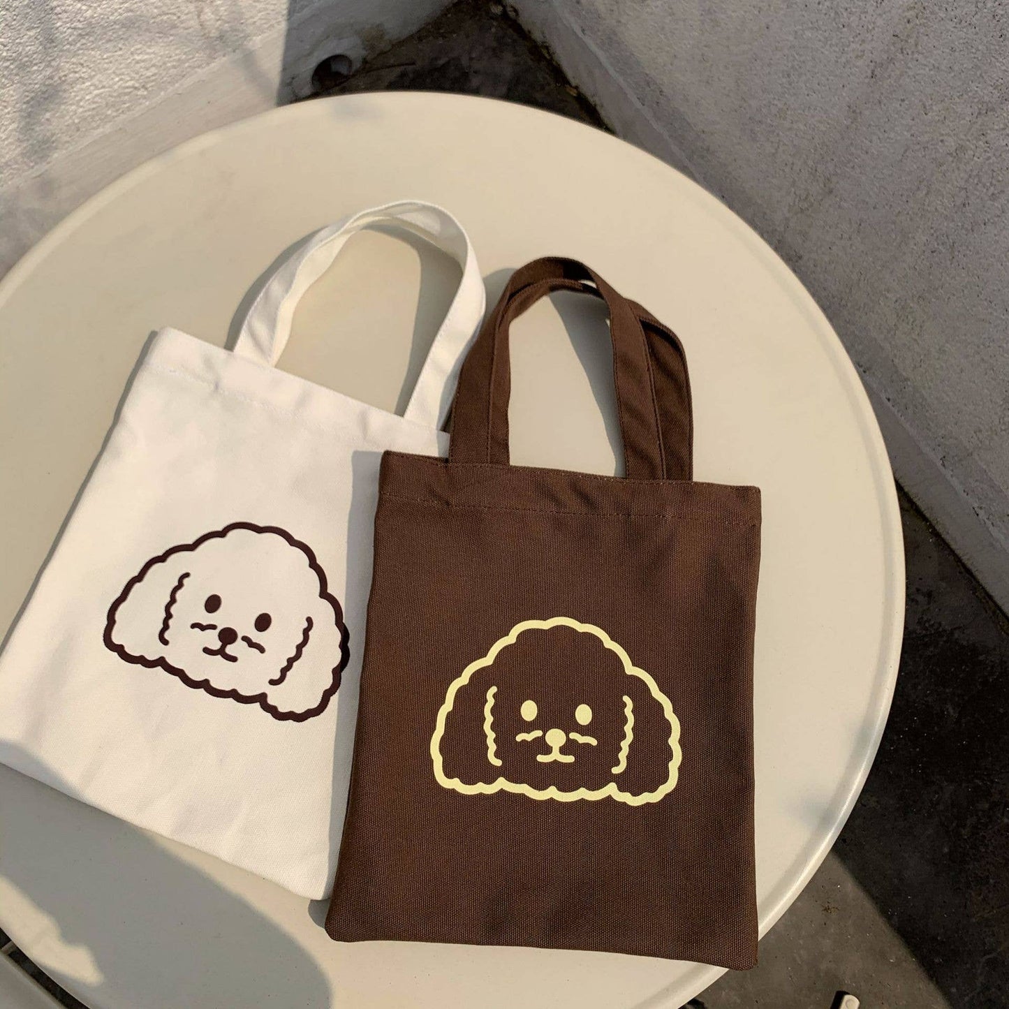 Cute Teddy dog canvas handbag