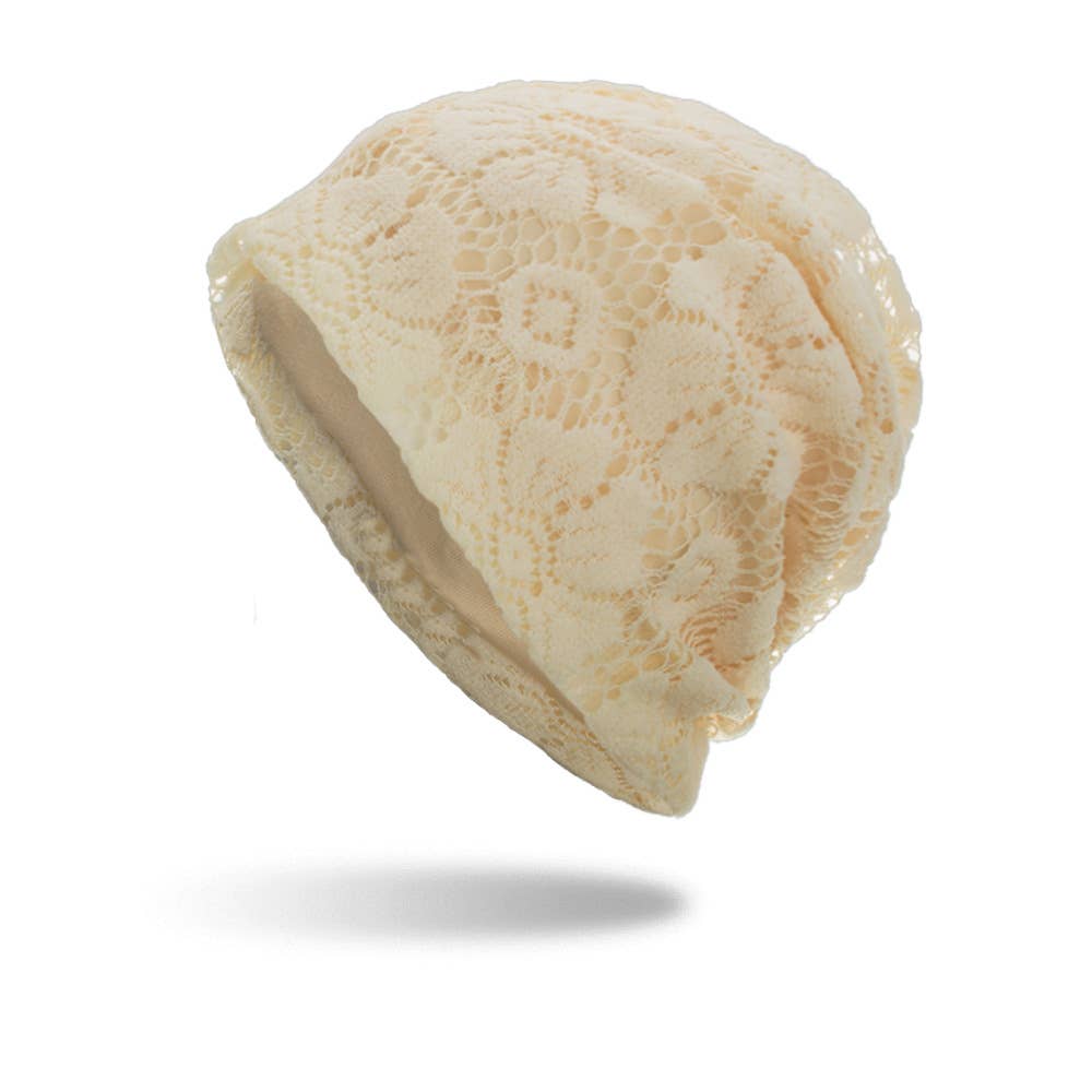 LACE FLOWER DOUBLE TOP HAT PILE PILE HAT