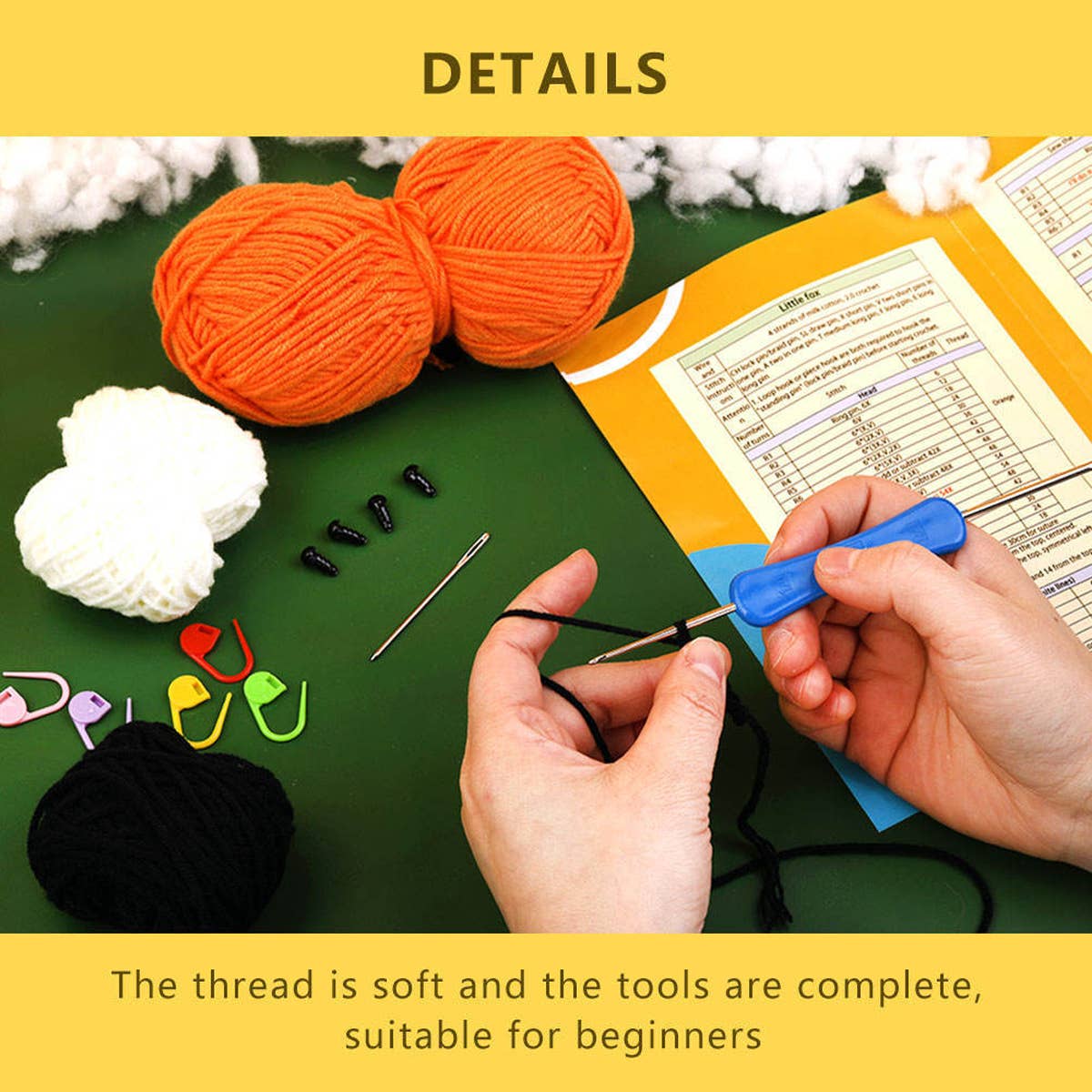 HANDMADE DIY DOLL CROCHET MATERIAL PACKAGE