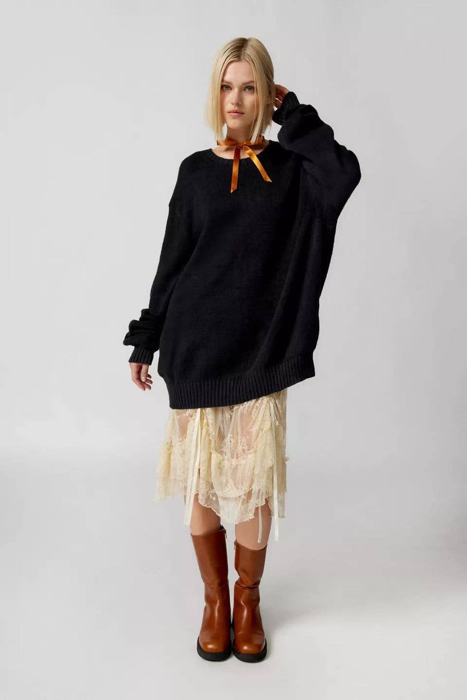 STYLISH EMBROIDERED PULLOVER SWEATER