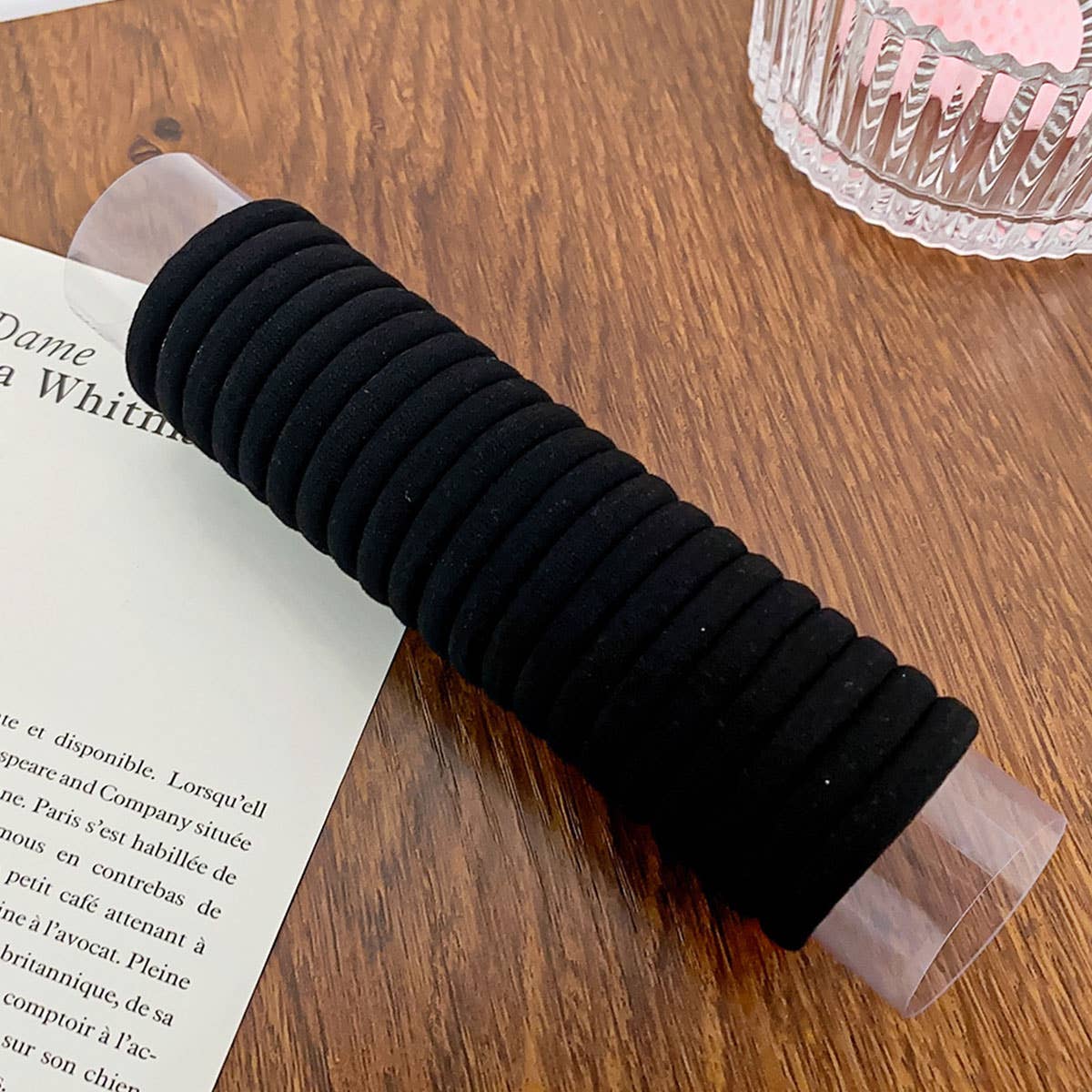 A set of 20 canned colorful hair ties