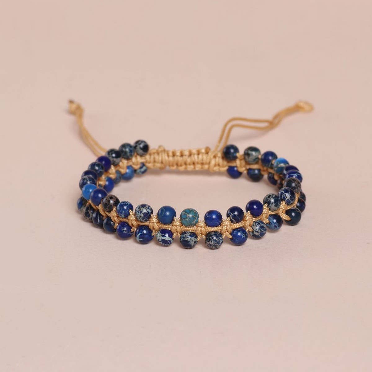 TURQUOISE DOUBLE LAYER STRING BRAIDED BRACELETS