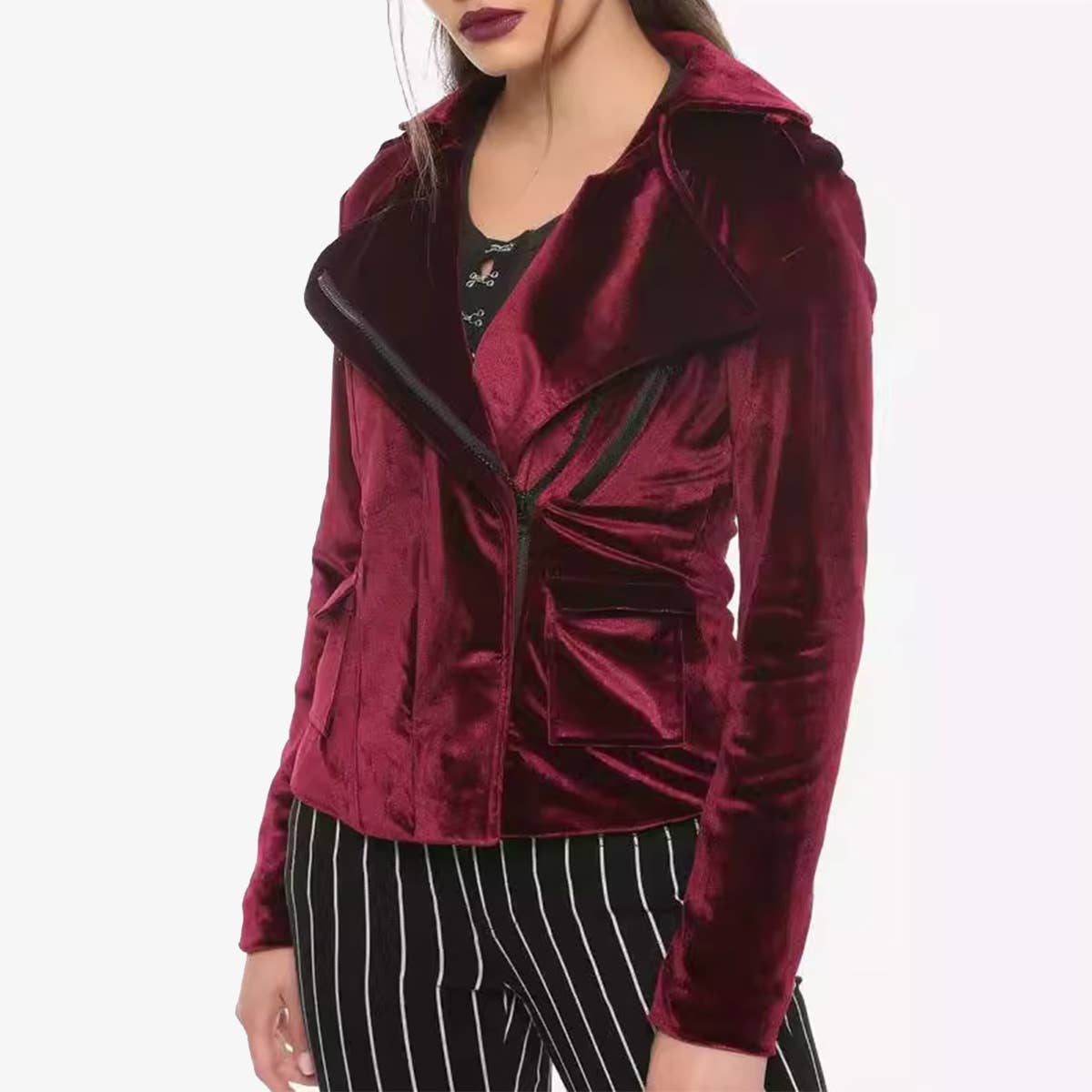 SLIM-FIT LAPEL ZIP-UP JACKET IN CANARY JACKET