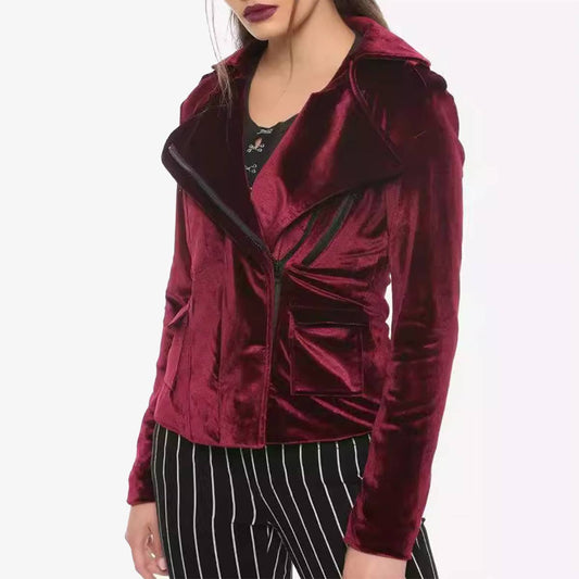 SLIM-FIT LAPEL ZIP-UP JACKET IN CANARY JACKET