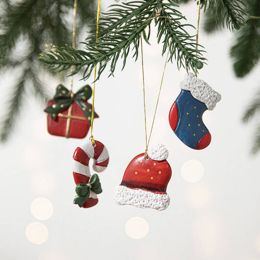 Colorful Resin Xmas Tree Cartoon Hanging Decor