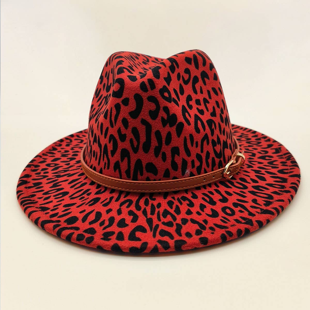 WOMEN WARM AND SIMPLE LEOPARD PANAMA HAT_CWAH0704