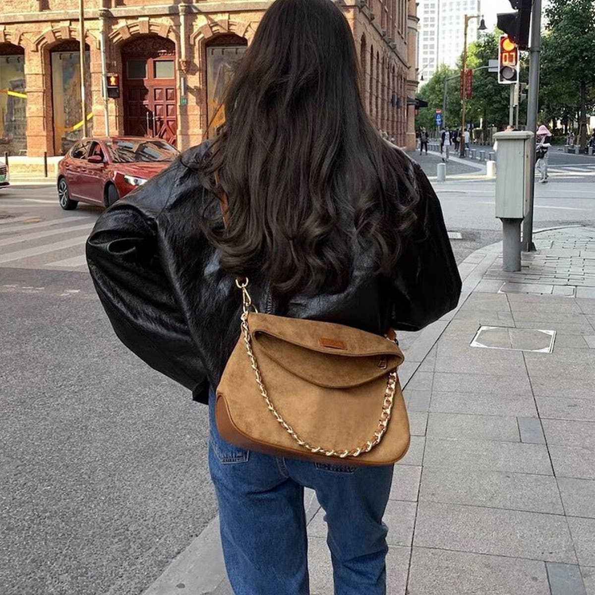 NICHE DESIGN CHAIN RETRO SHOULDER CROSSBODY BAG_CWAB4121