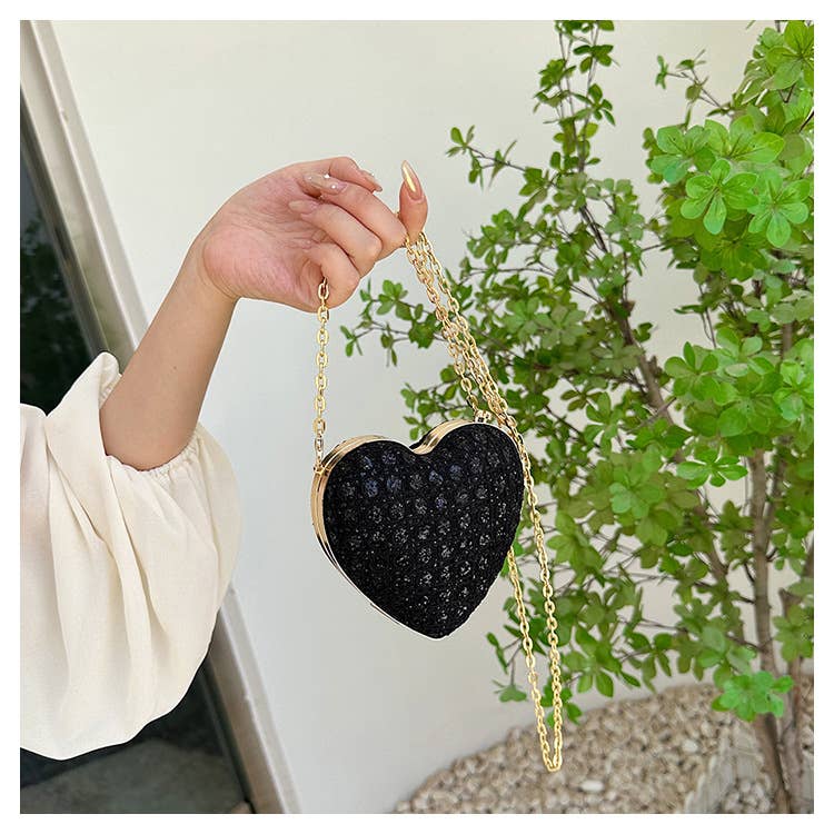 Fashionable rhinestone chic single-shoulder bag