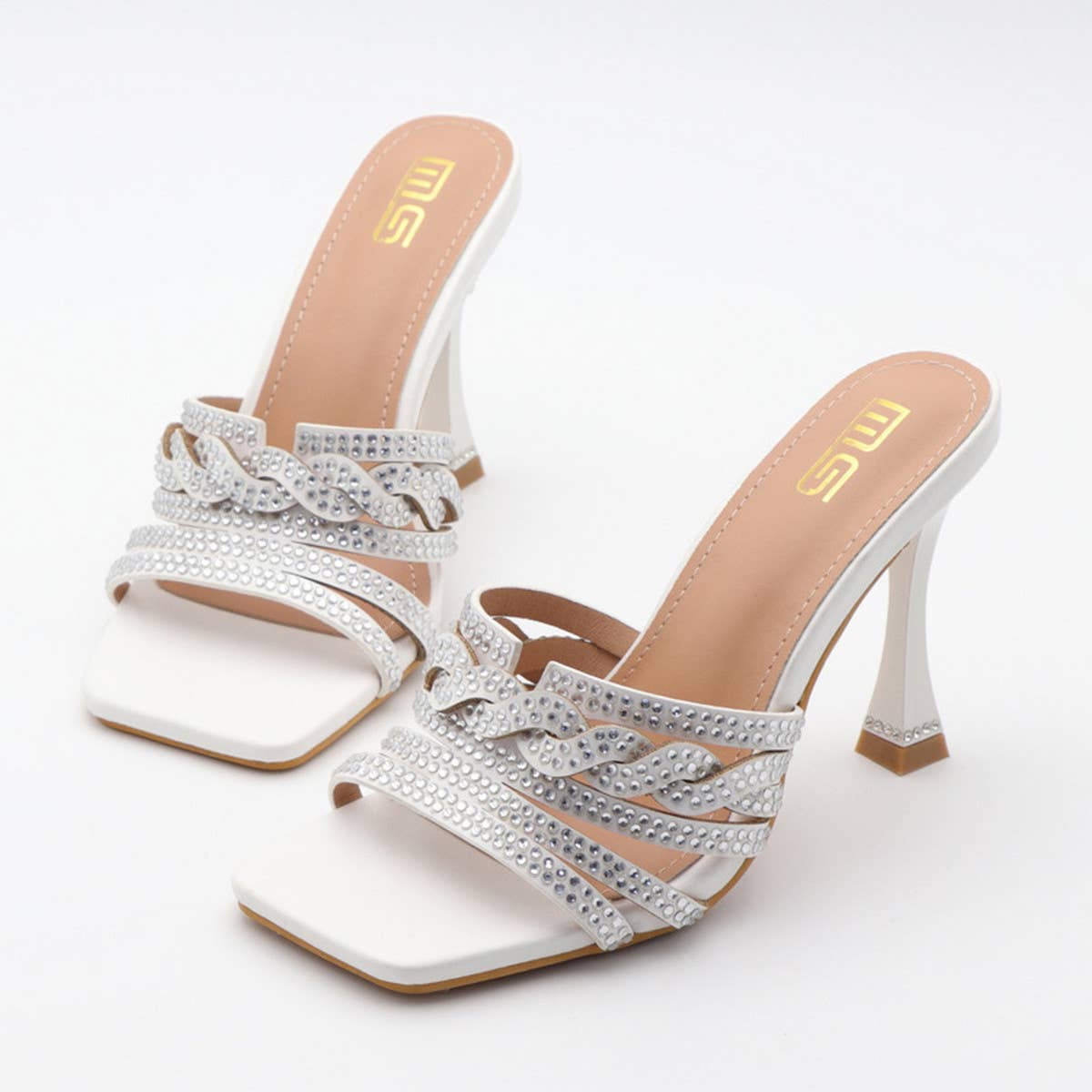 WOMEN VERSATILE RHINESTONE STRAP SANDALS