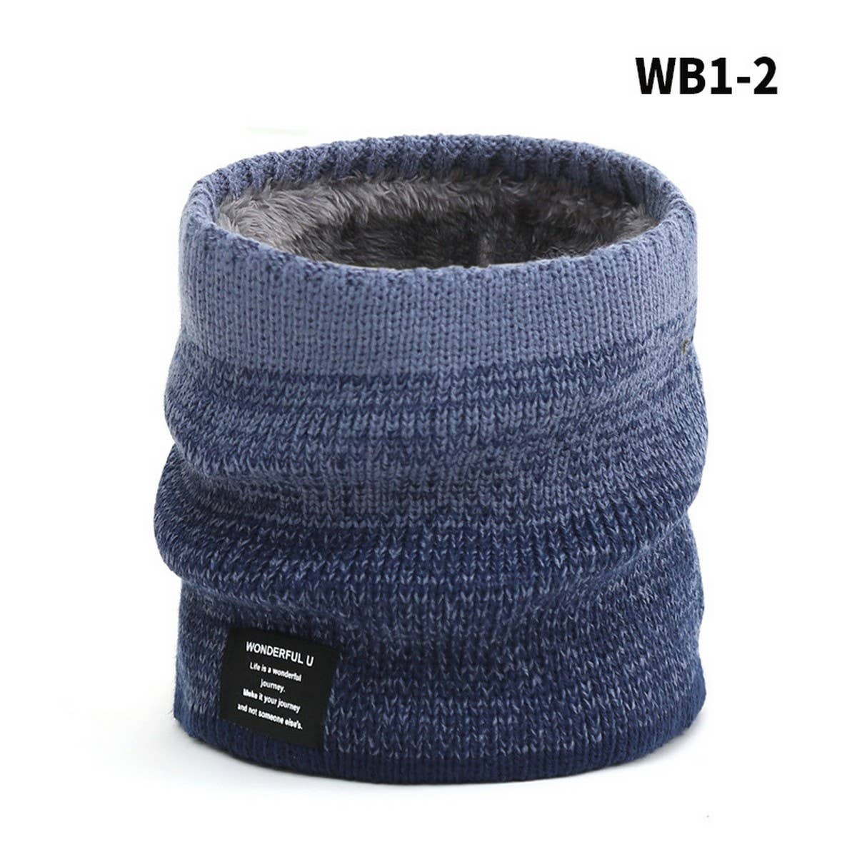 WINTER THICK GRADIENT WOOL KNITTED SCARF FOR WOMEN