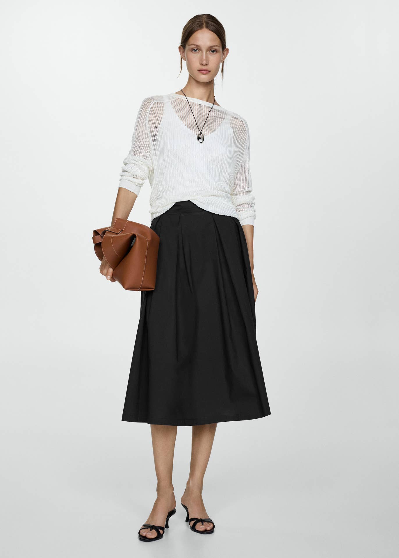 PLEATED SKIRT ELEGANT HIGH-WAISTED ZIPPER SKIRT