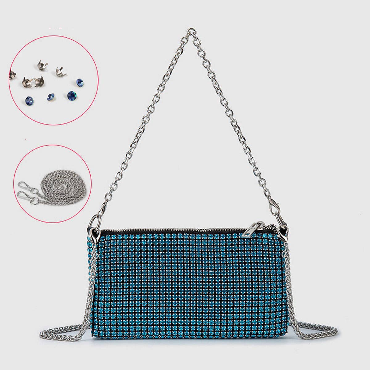 TEMPERAMENTAL ALL-MATCH RHINESTONE EVENING BAG_CWAB3585
