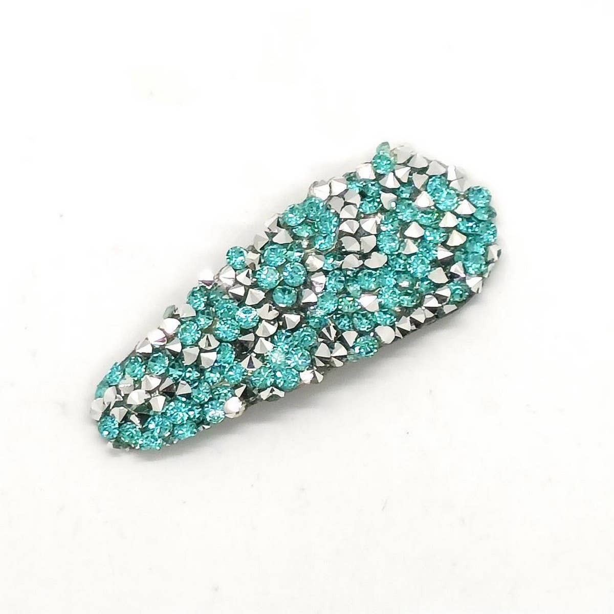 Fresh Sweet Silver Full Rhinestone Teardrop Clip