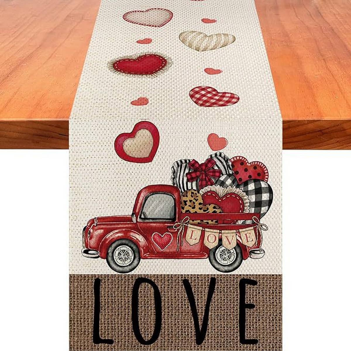 VALENTINE'S DAY LOVE PRINT CARTOON TABLECLOTH