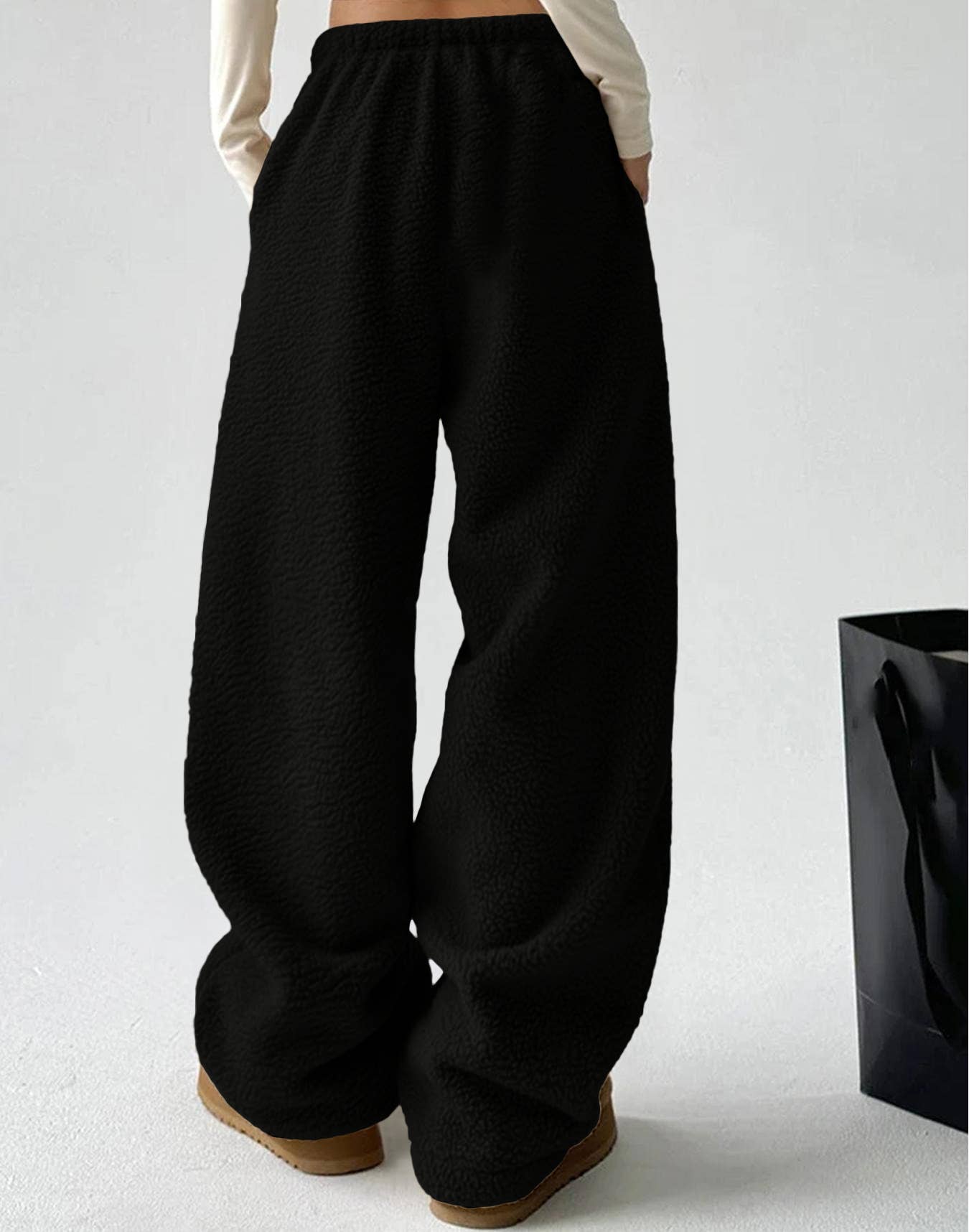 Simple,comfortable casual solid-color long pants
