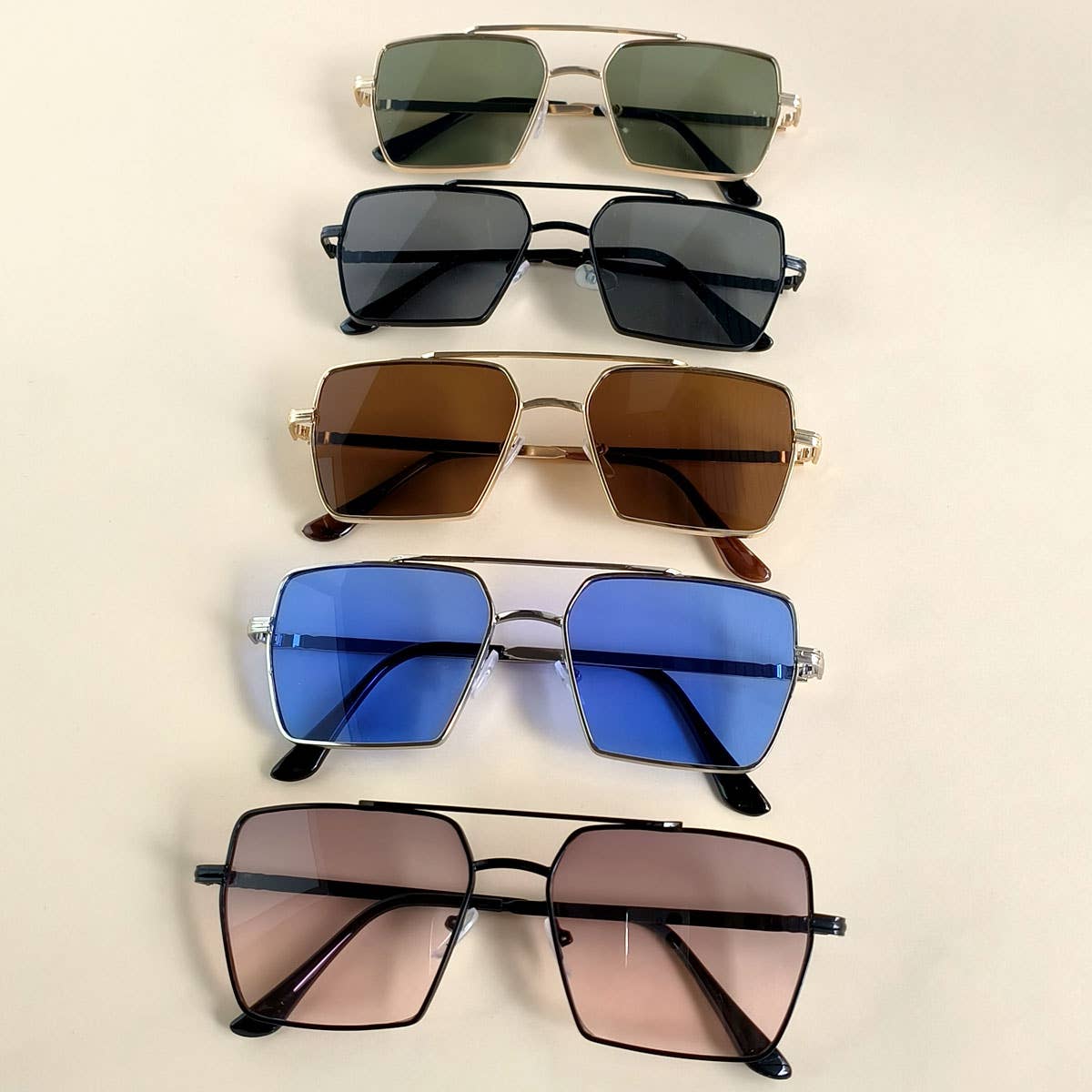 FLAT TOP FRAME SQUARE SUNGLASSES