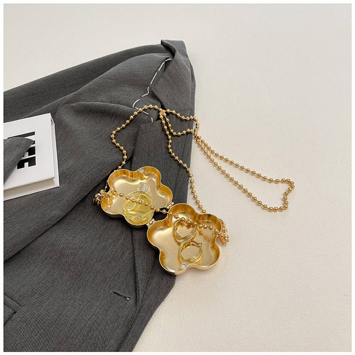 STAR SHAPE EVENING CLUTCH  BAG SHOULDER BAG_CWAB3262