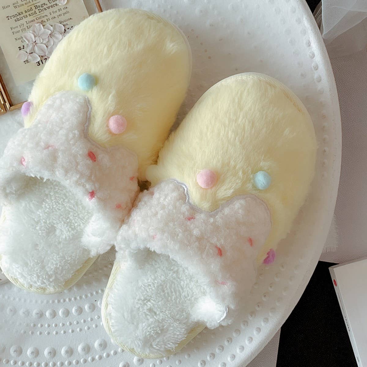 NEW SWEET ICE CREAM COTTON SLIPPERS FOR WOMEN_CWMM2960