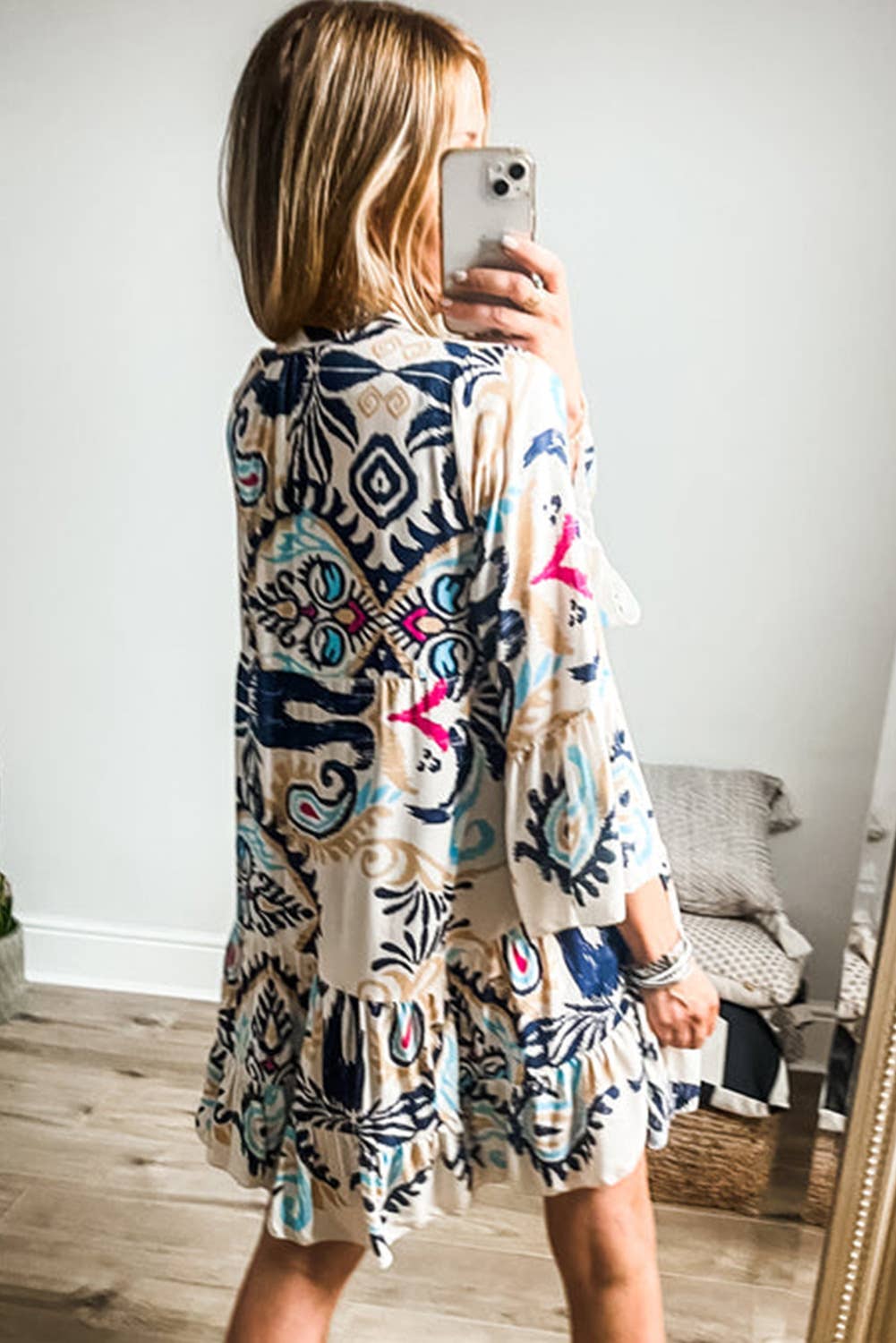 HOLIDAY STYLE LOOSE CASUAL FLORAL DRESS