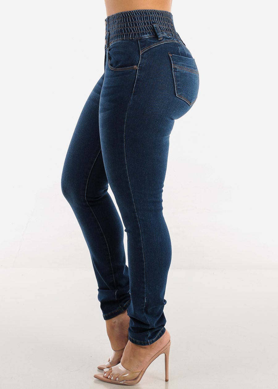Breasted pencil pants slim wash skinny jeans