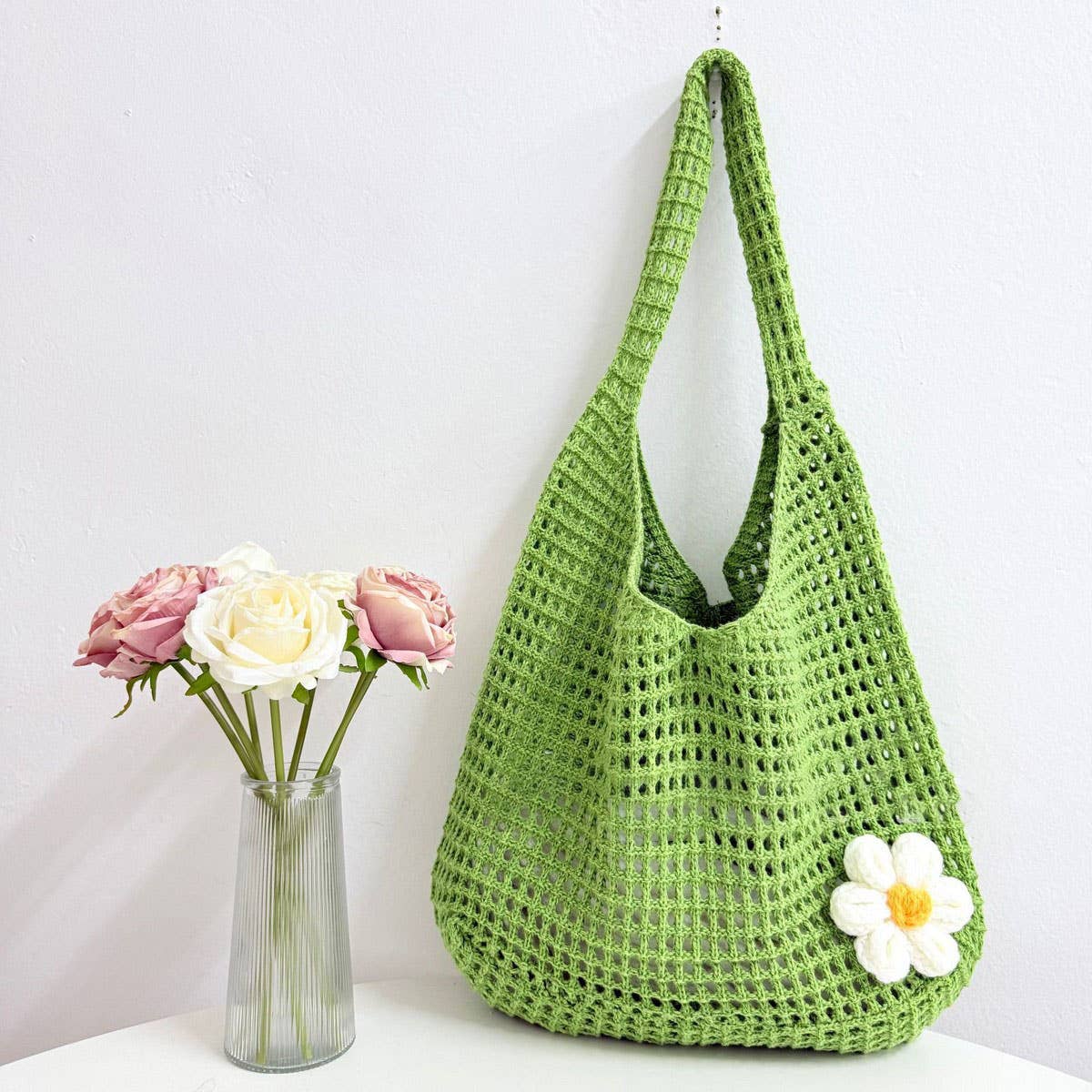 CUAB00625_2025 BOHO KNIT TOTE BAG LARGE CAPACITY BEACH BAG