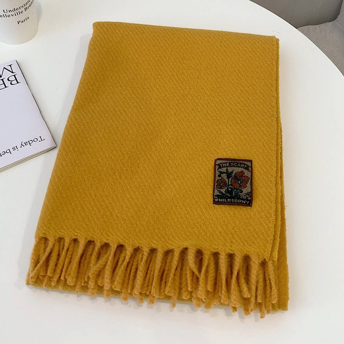 Winter Solid Acrylic Blend Scarf ? Neckwarmer