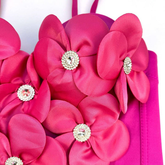 CREATIVE FLOWER HIGH-END HERRINGBONE BRA