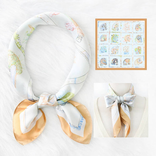 2024 NEW ALL-MATCH CARTOON PRINTED SQUARE SCARF_CWASC1161