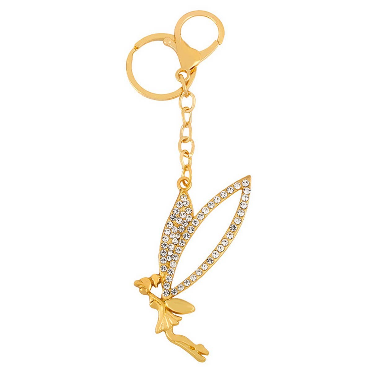 FASHION BUTTERFLY ELF DIAMOND KEYCHAIN PENDANT_CWAJE0964