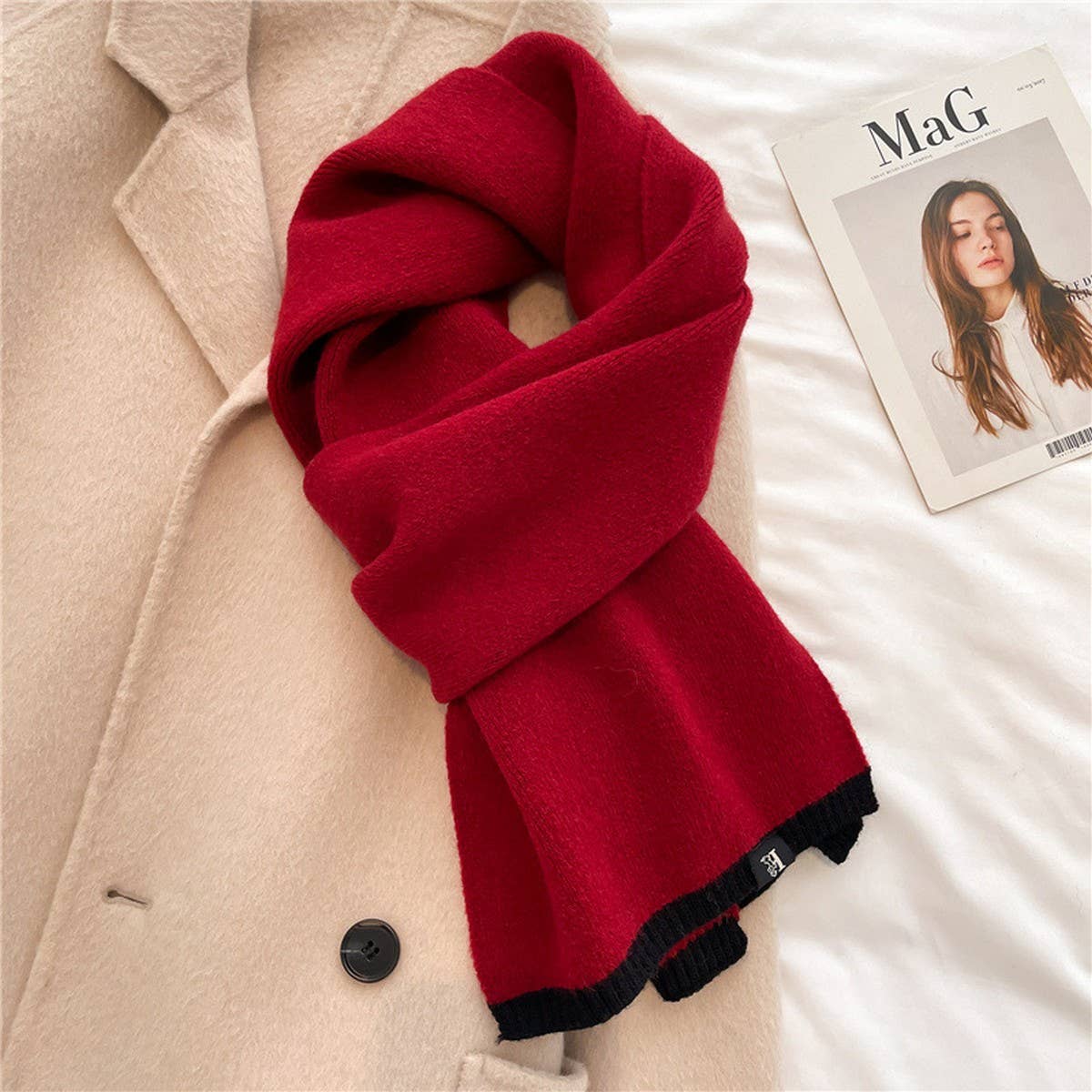 SOLID COLOR COMMUTER ALL-MATCH WARM SCARF_CWASC0976