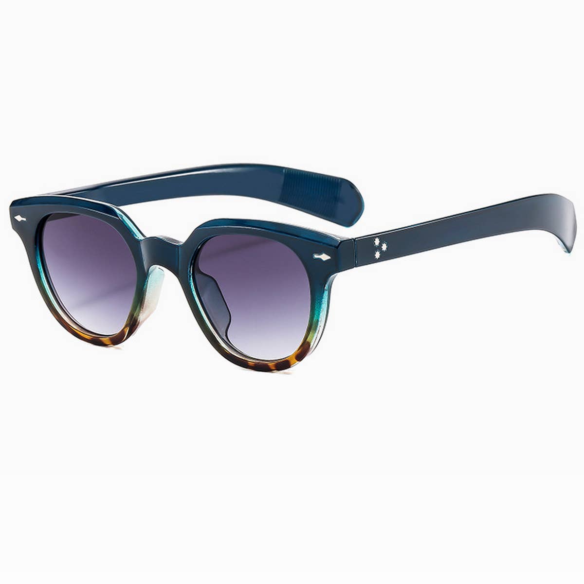 FASHIONABLE OVAL LEOPARD PRINT SUNGLASSES