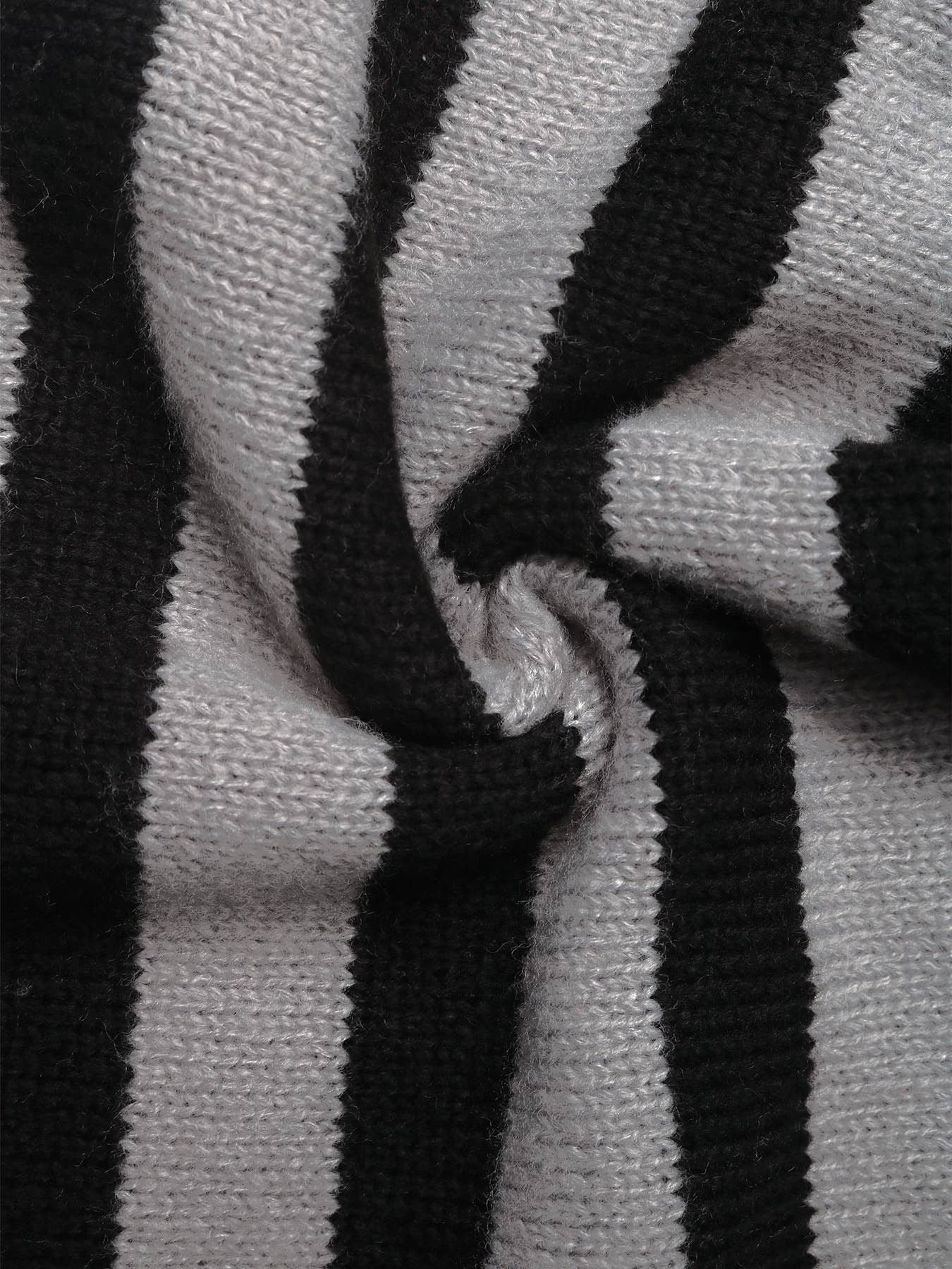 Vertical striped lapel pullover knitted sweater