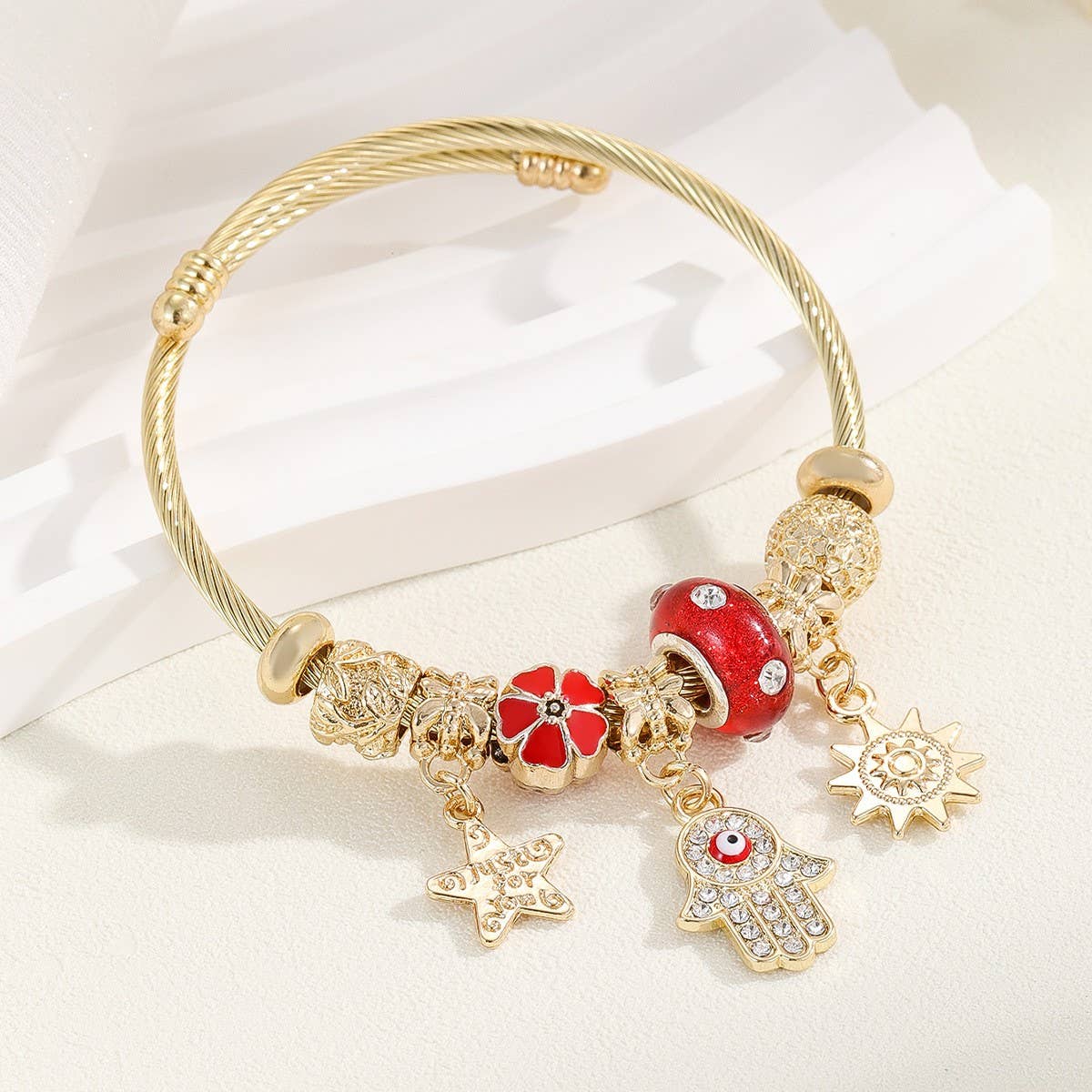 Alloy Stainless Steel Bracelet with Shell&Butterfly_CWMM8594