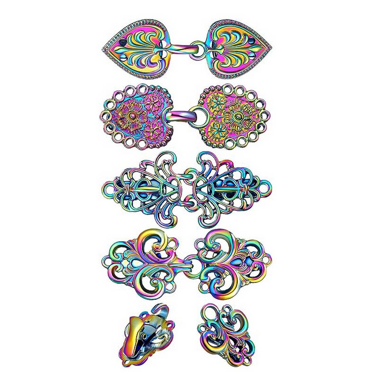 NEW CHINESE RETRO ALLOY SHAWL CLIP CREATIVE HOLLOW