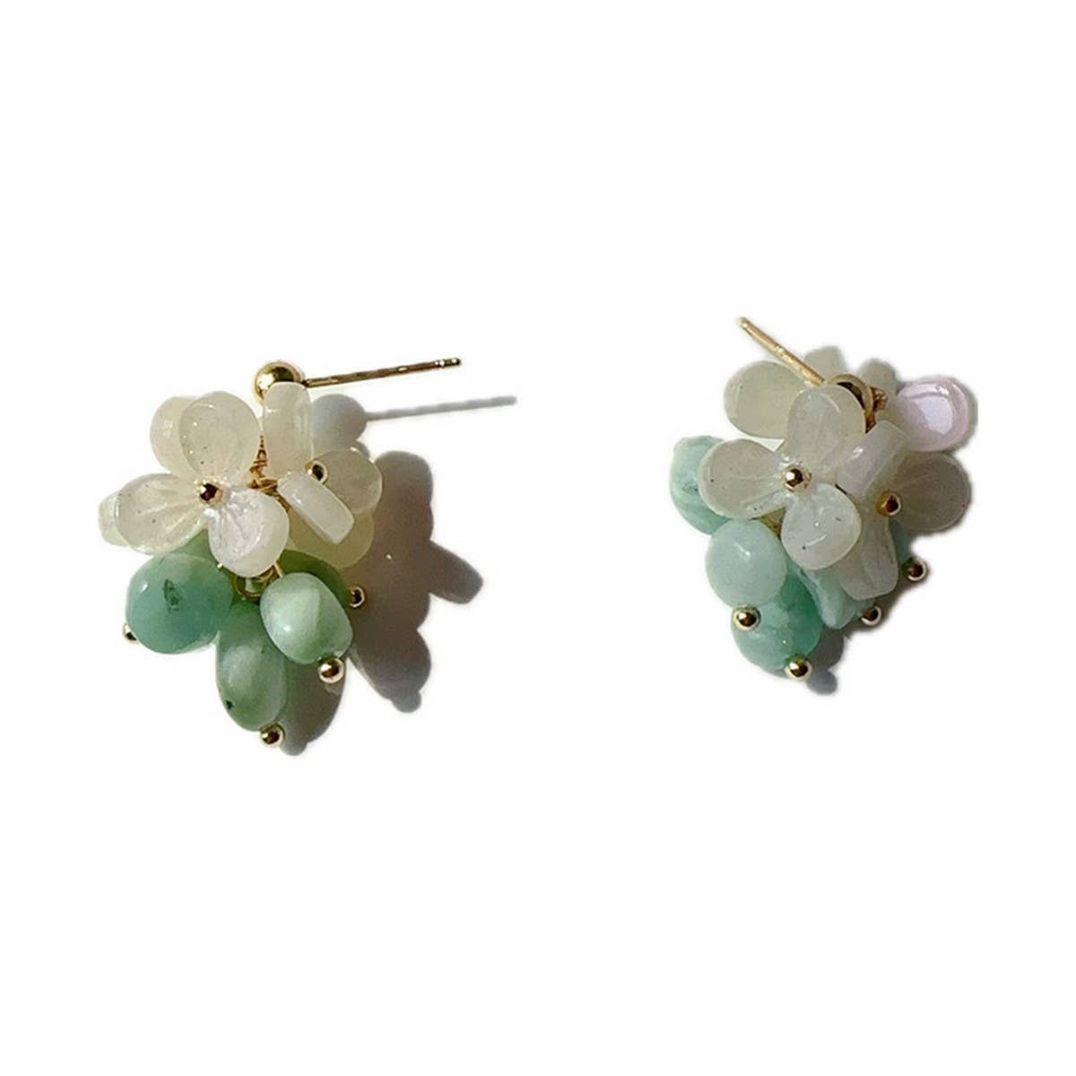 EARRINGS AND MINT HERB NECKLACE SET