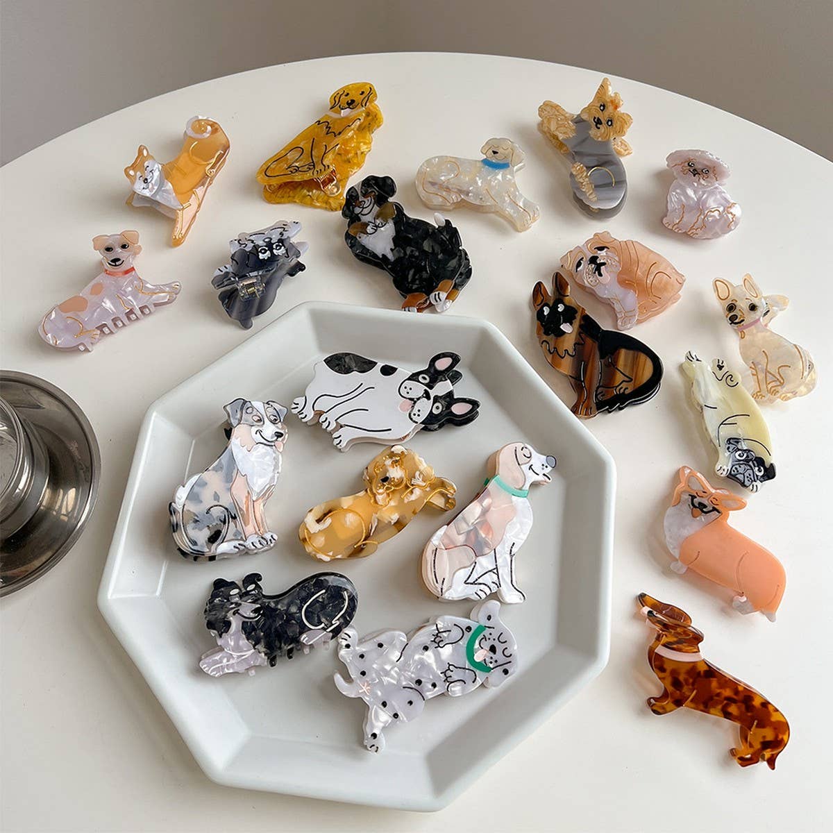 Cartoon Dog Acetate Hair Claw Clip for Girls_CWAHA5780