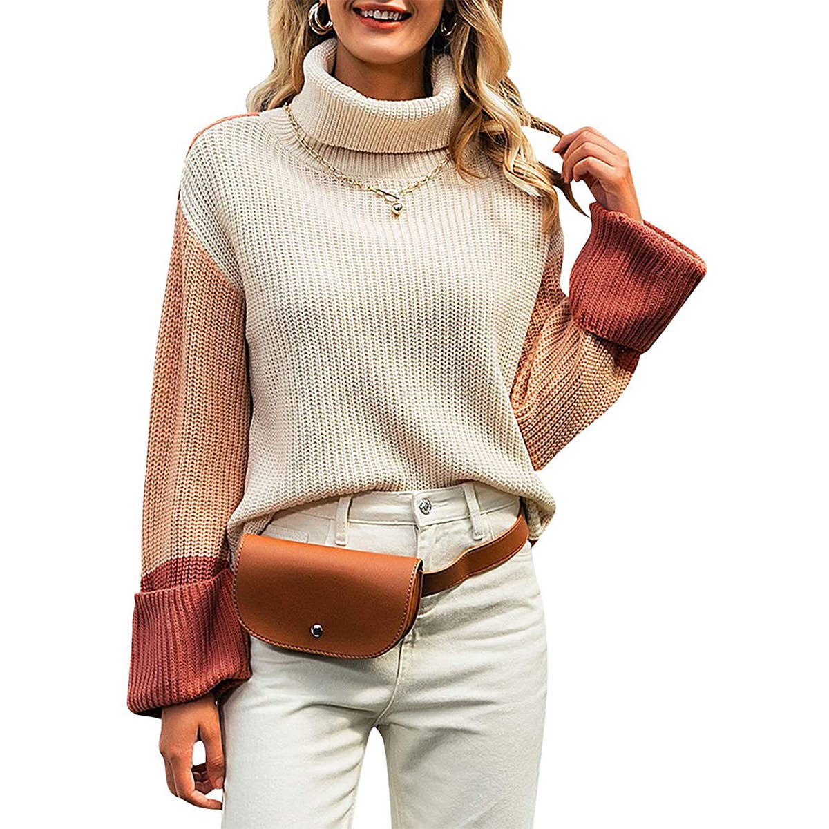 TURTLENECK LONG-SLEEVED SWEATER PULLOVER SWEATER